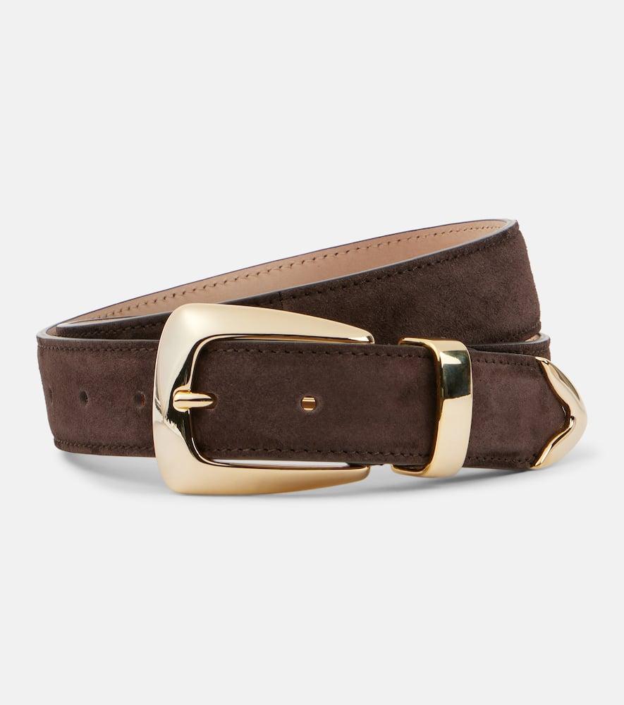 khaite benny suede belt