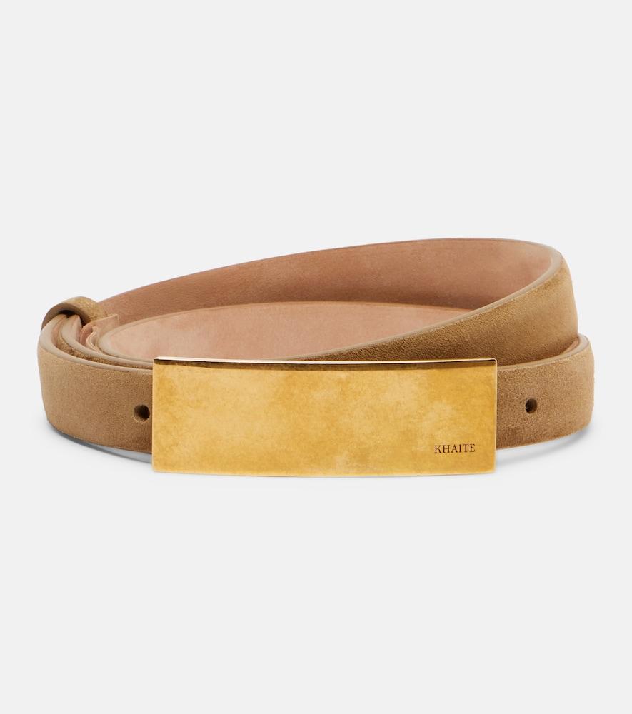 khaite berlin suede belt