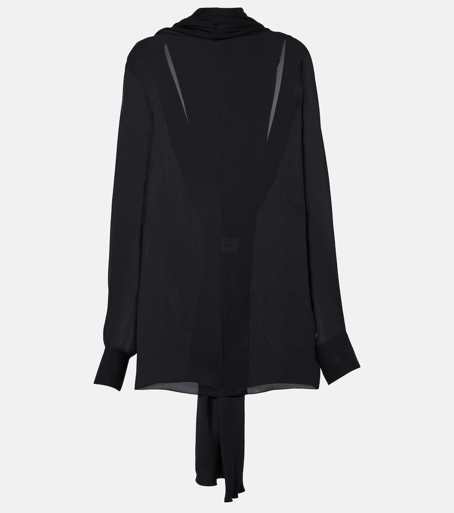 khaite bex silk blouse