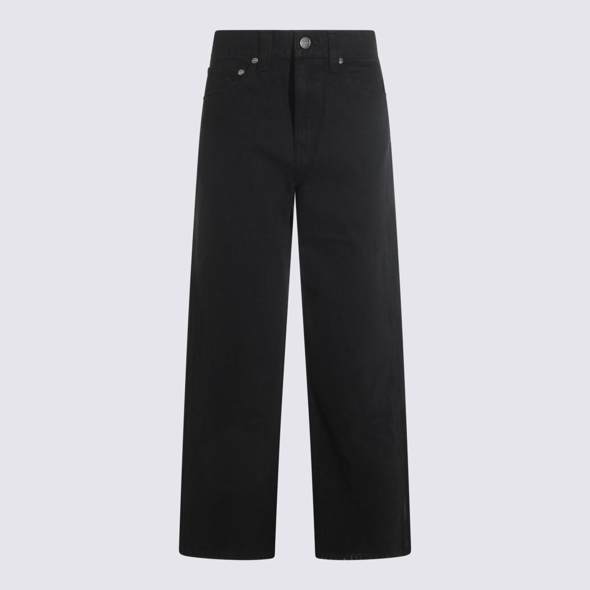 khaite black cotton jeans