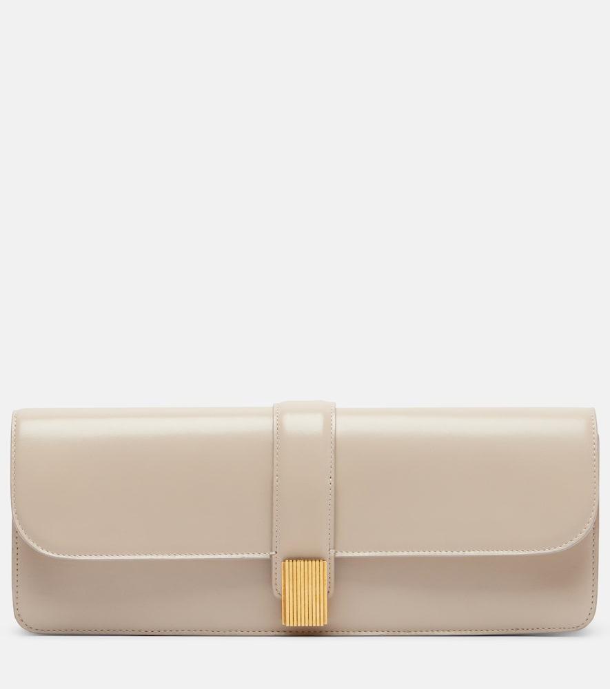 khaite blake leather clutch