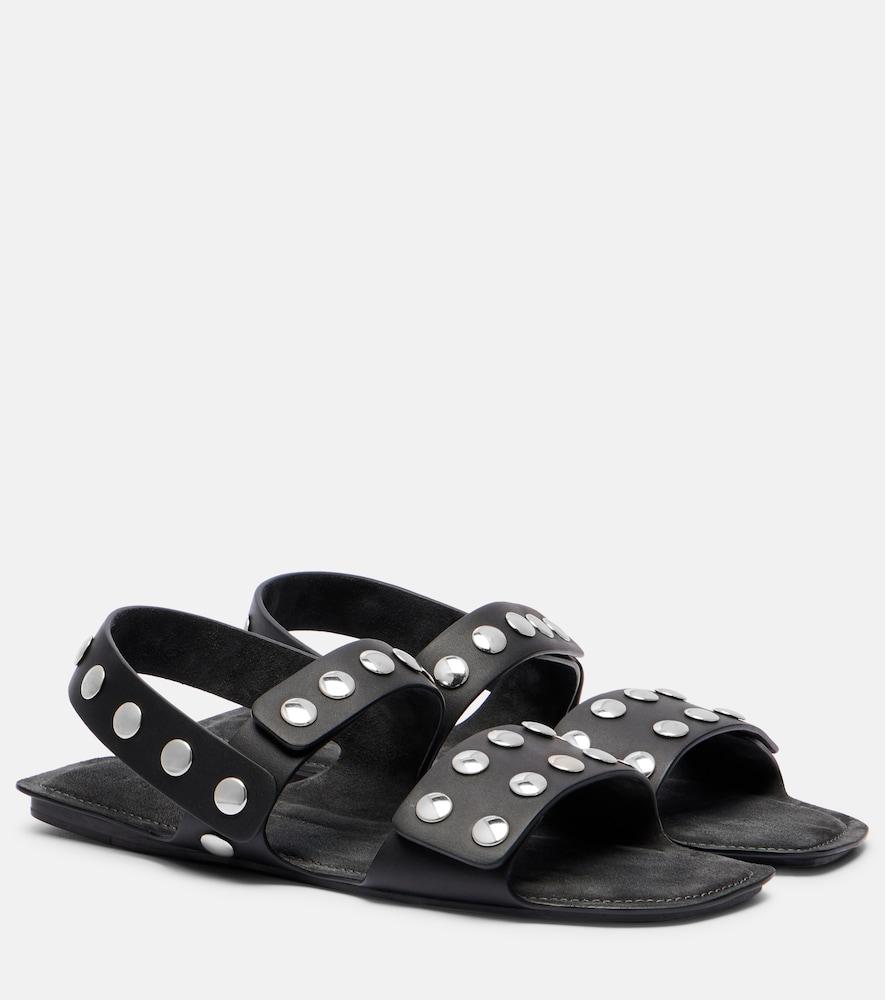 khaite boden studded leather sandals