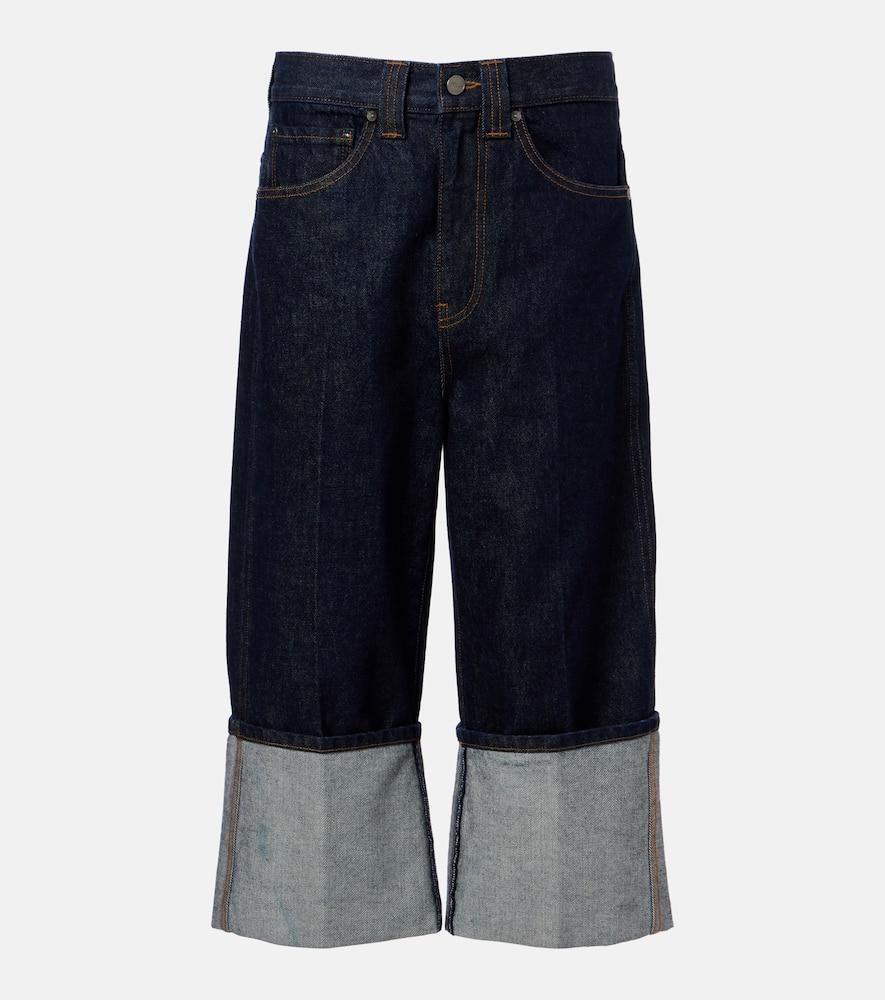 khaite boyle cropped straight jeans