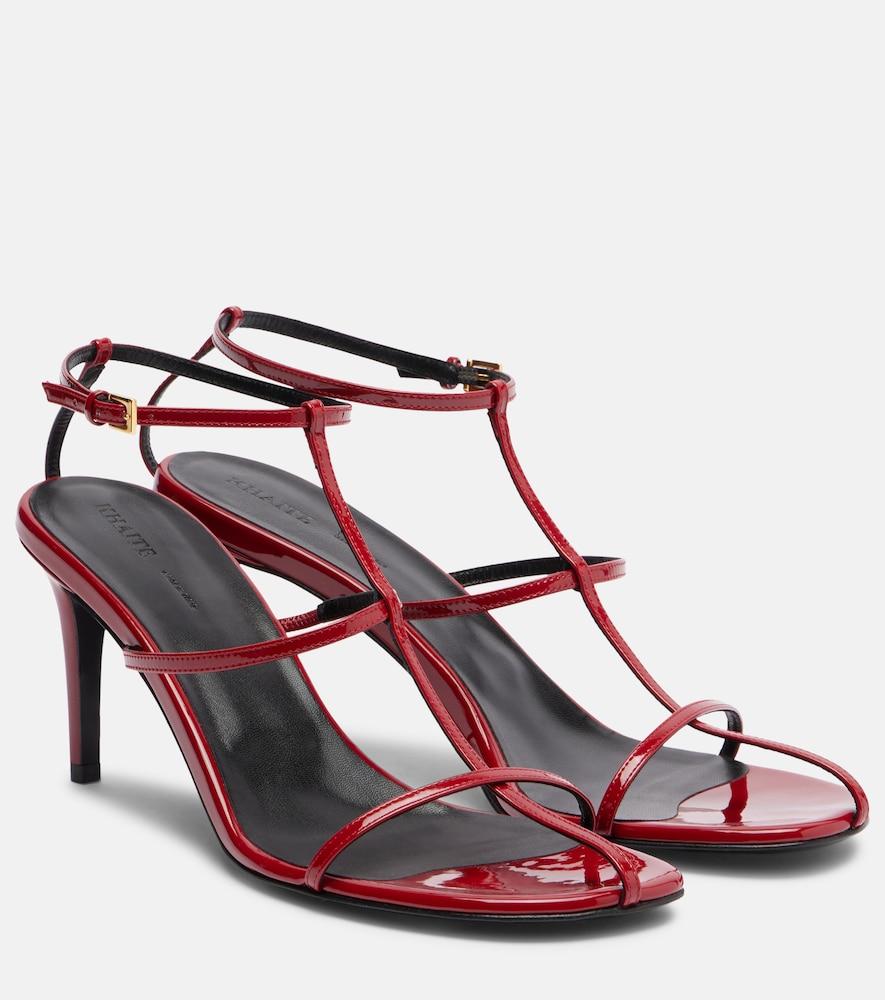 khaite cage 75 patent leather sandals