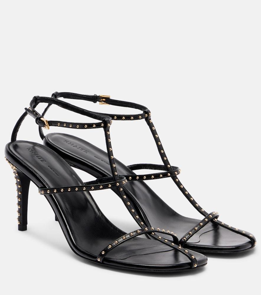 khaite cage 75 studded leather sandals