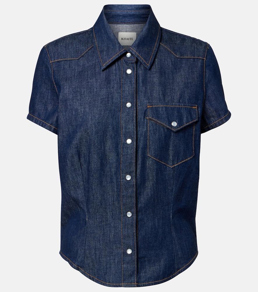 khaite cavazos denim shirt
