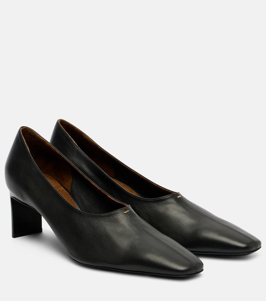 khaite cecilia leather pumps