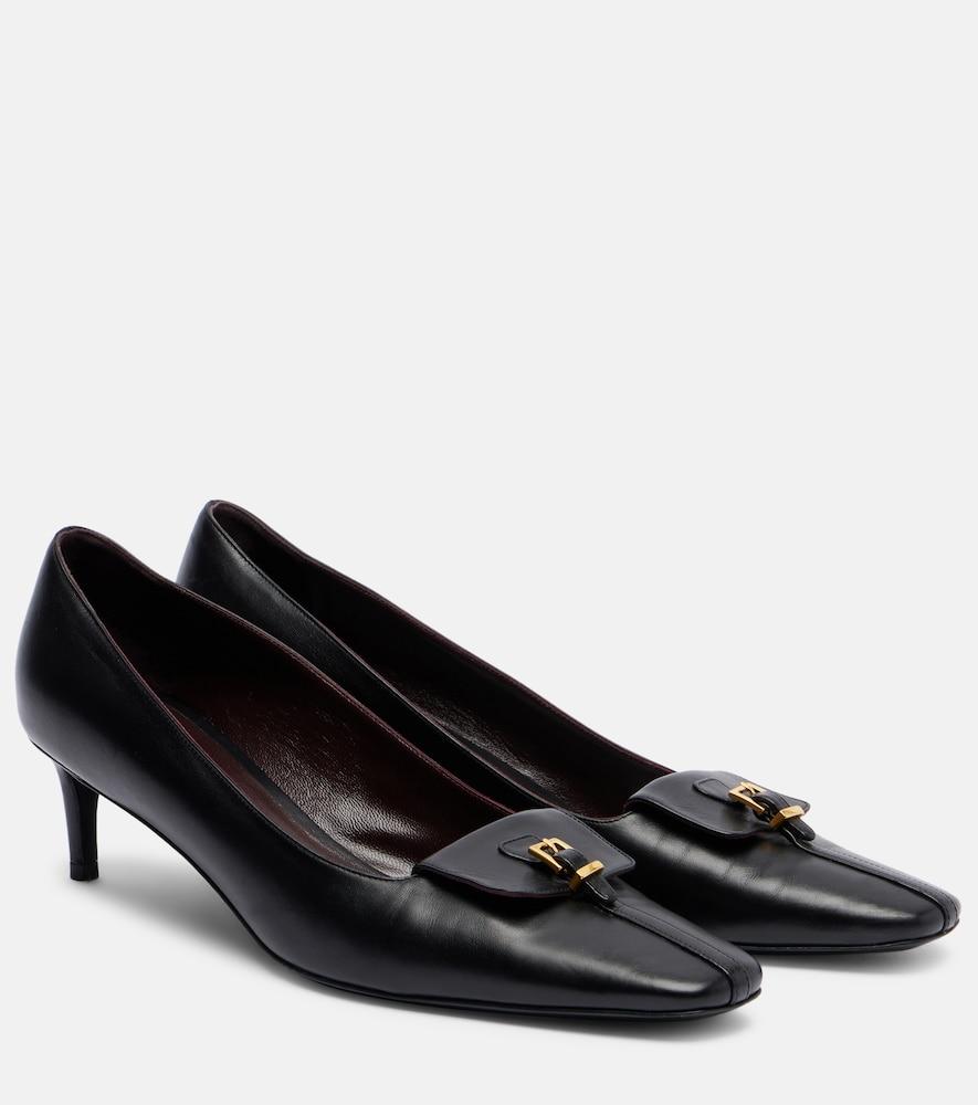 khaite celia pocket 50 leather pumps