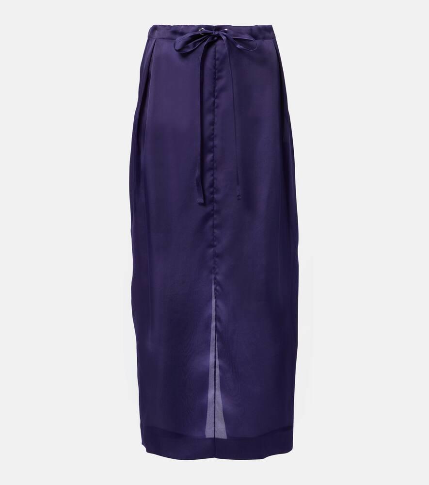 khaite chenton silk organza maxi skirt