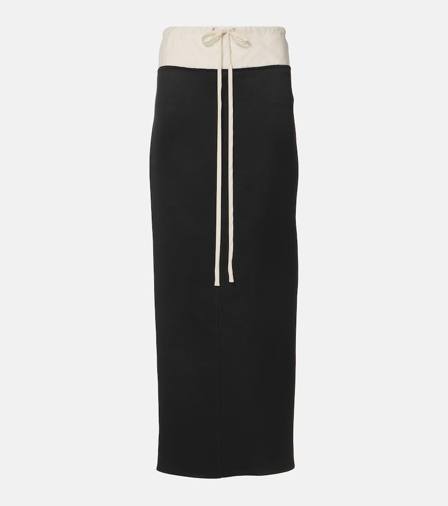 khaite chet satin maxi skirt