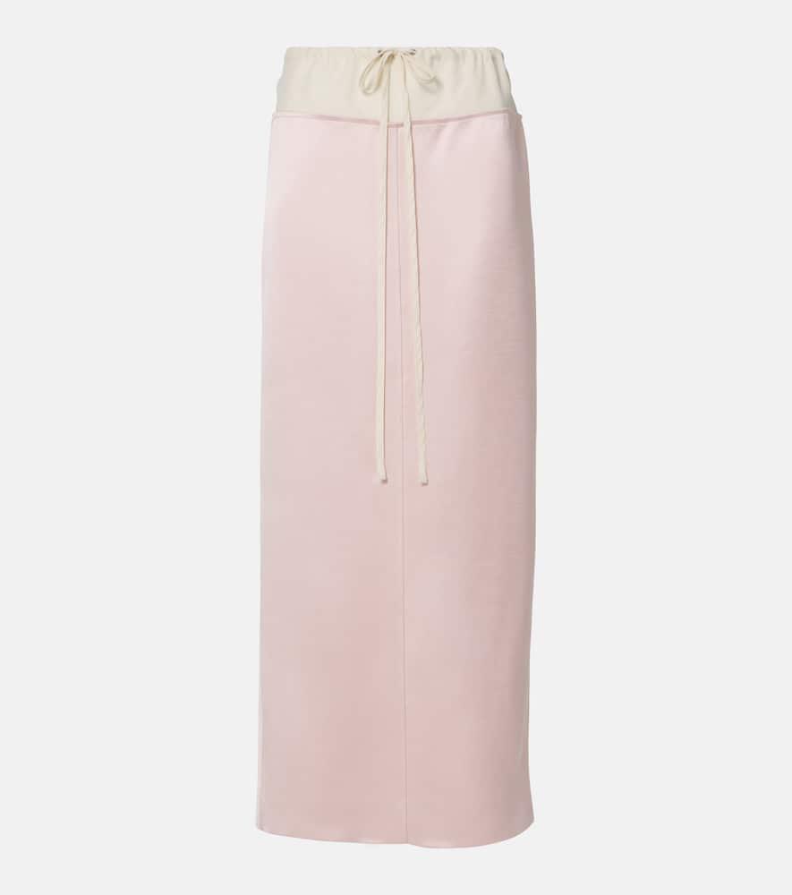 khaite chet satin maxi skirt