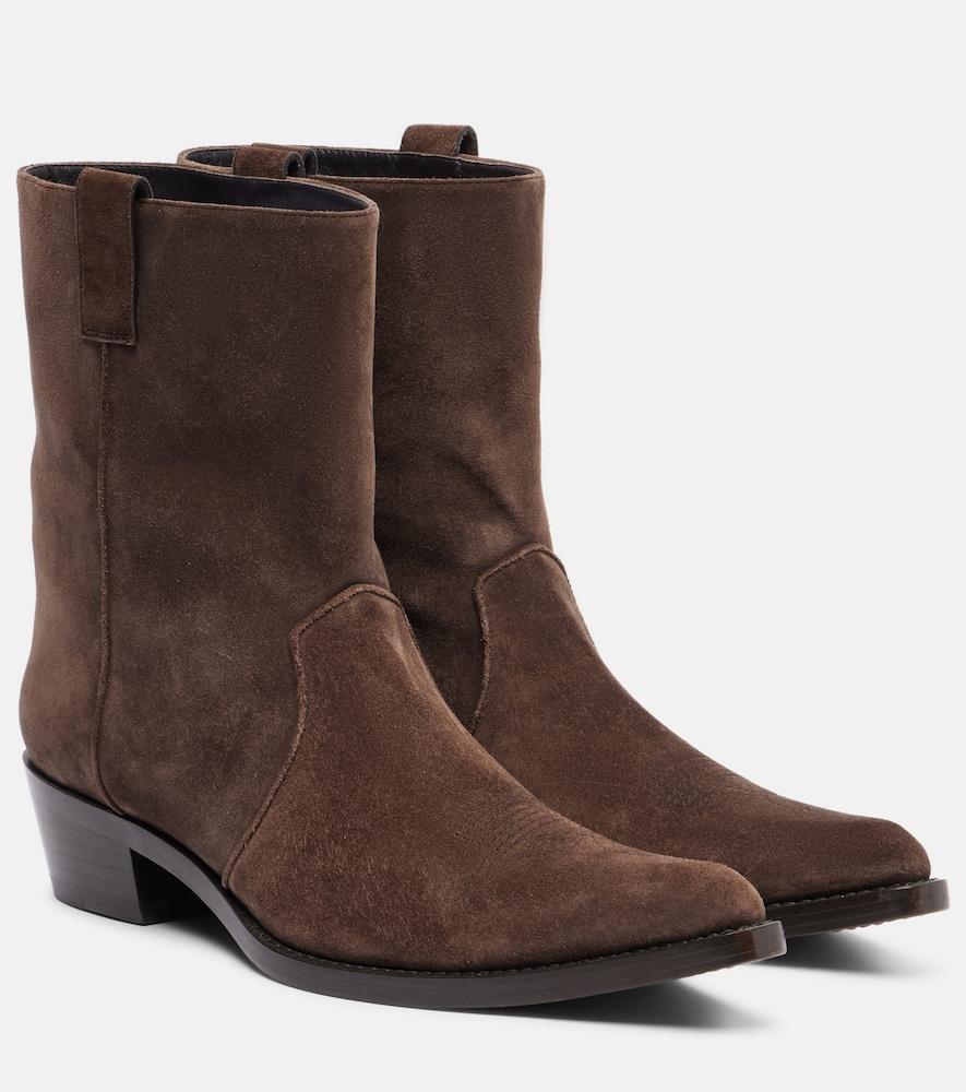 khaite clive 35 suede ankle boots