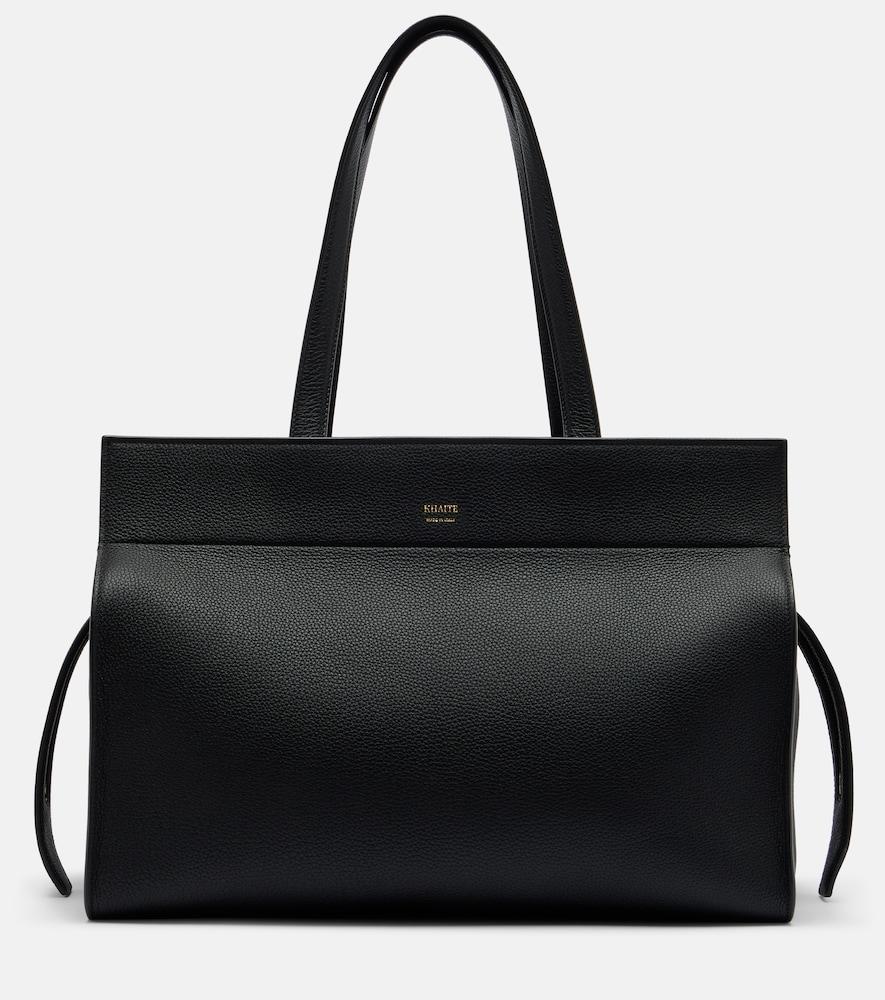 khaite crosby leather tote bag