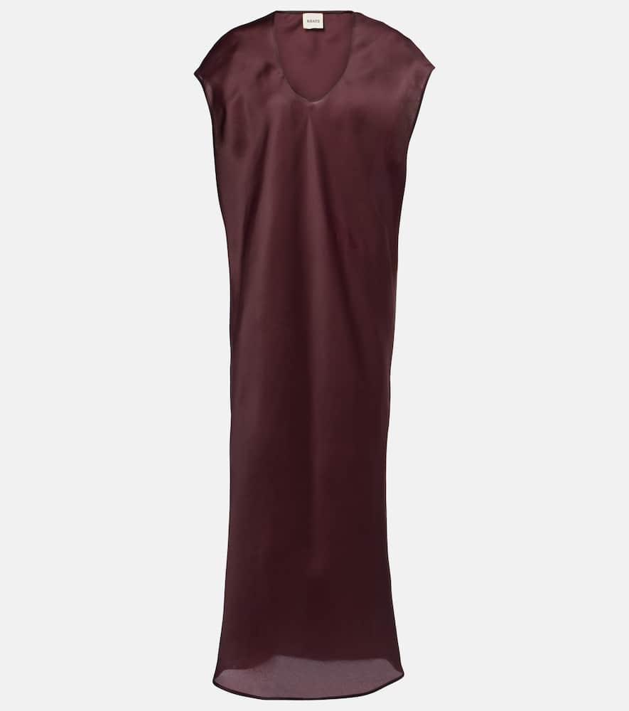 khaite darby silk organza maxi dress