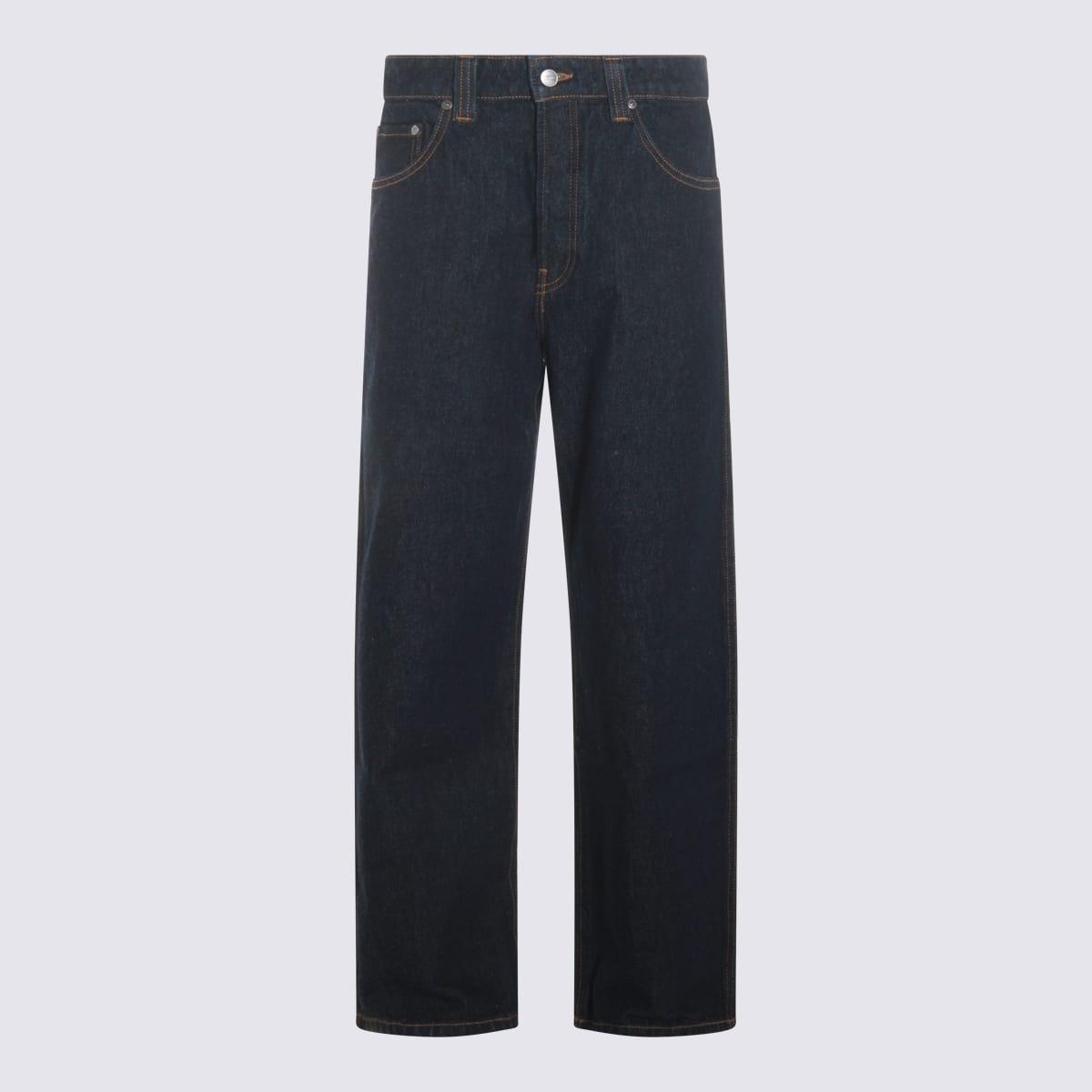 khaite dark blue cotton jeans