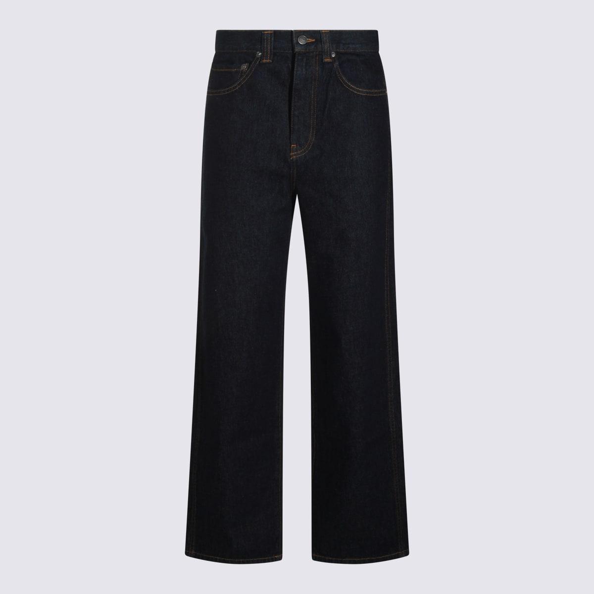 khaite dark blue cotton jeans