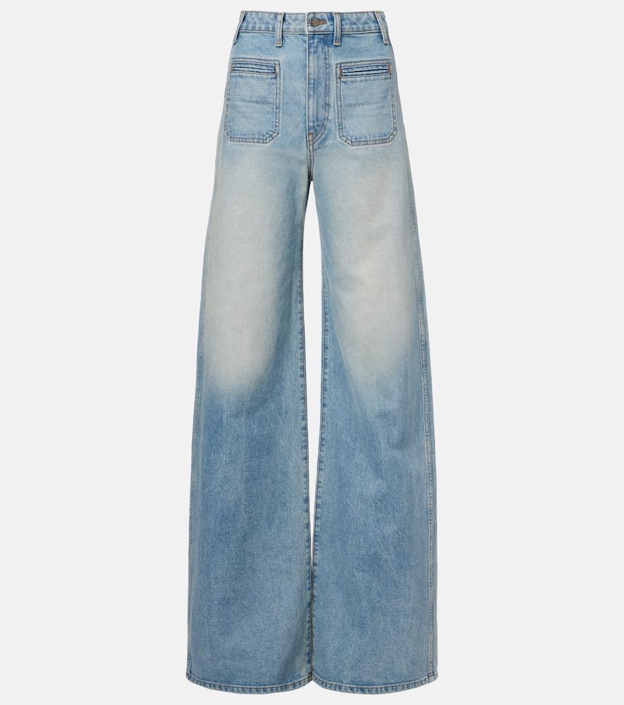 khaite delmonico cotton straight pants