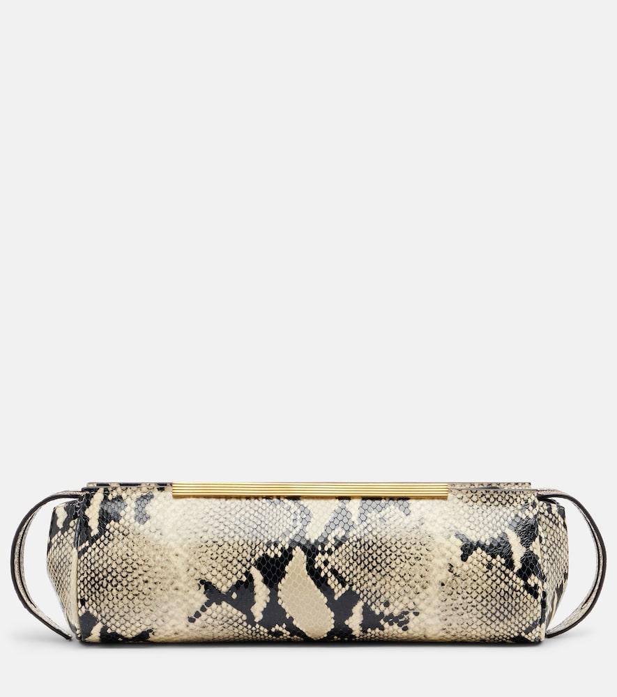 khaite donna leather clutch