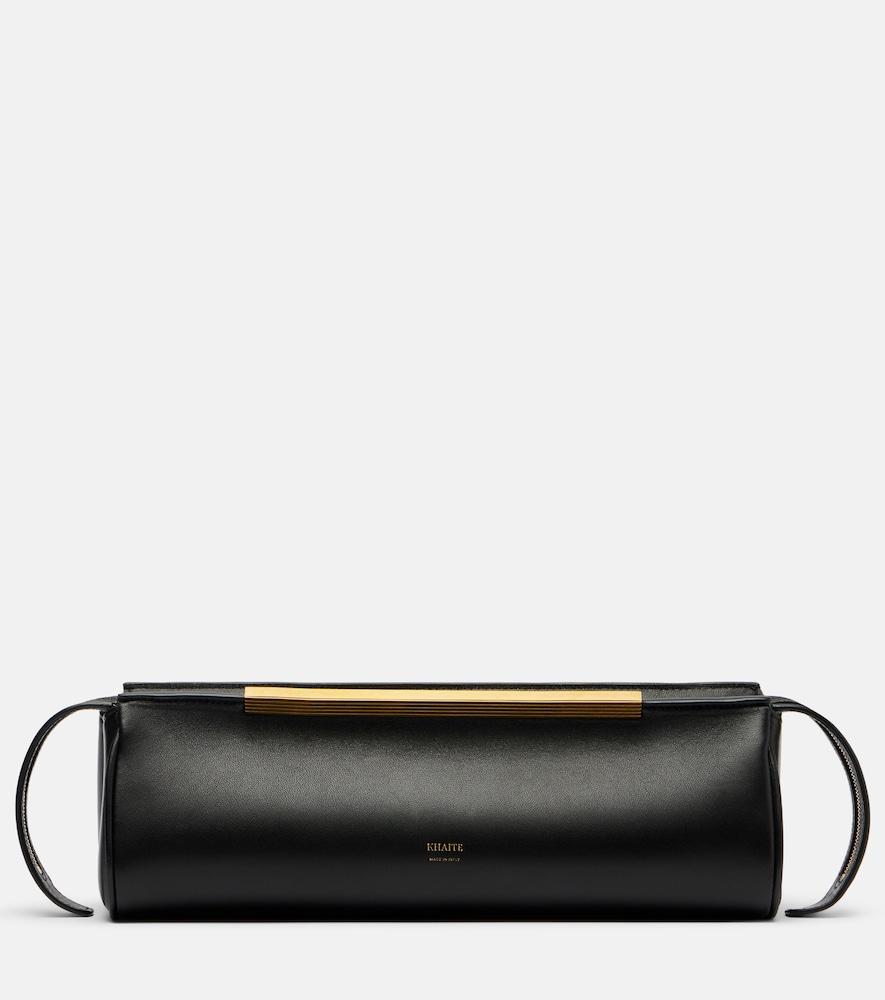 khaite donna leather clutch