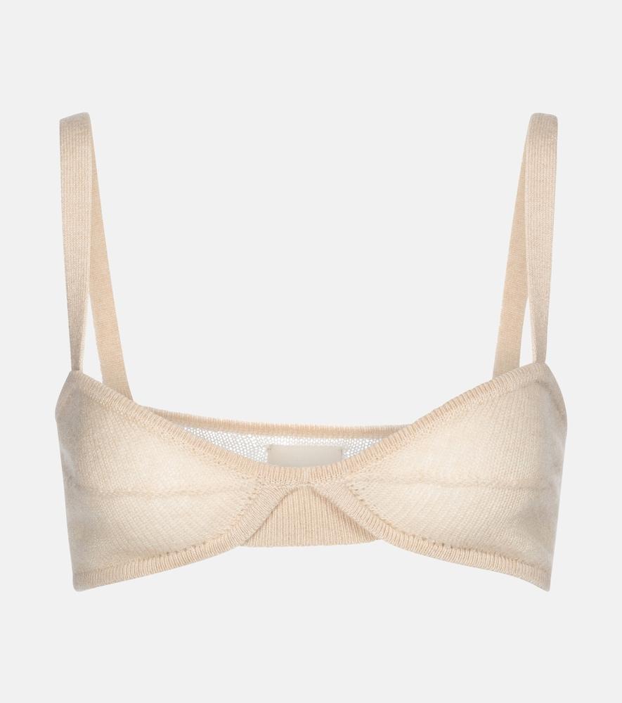 khaite eda cashmere bralette