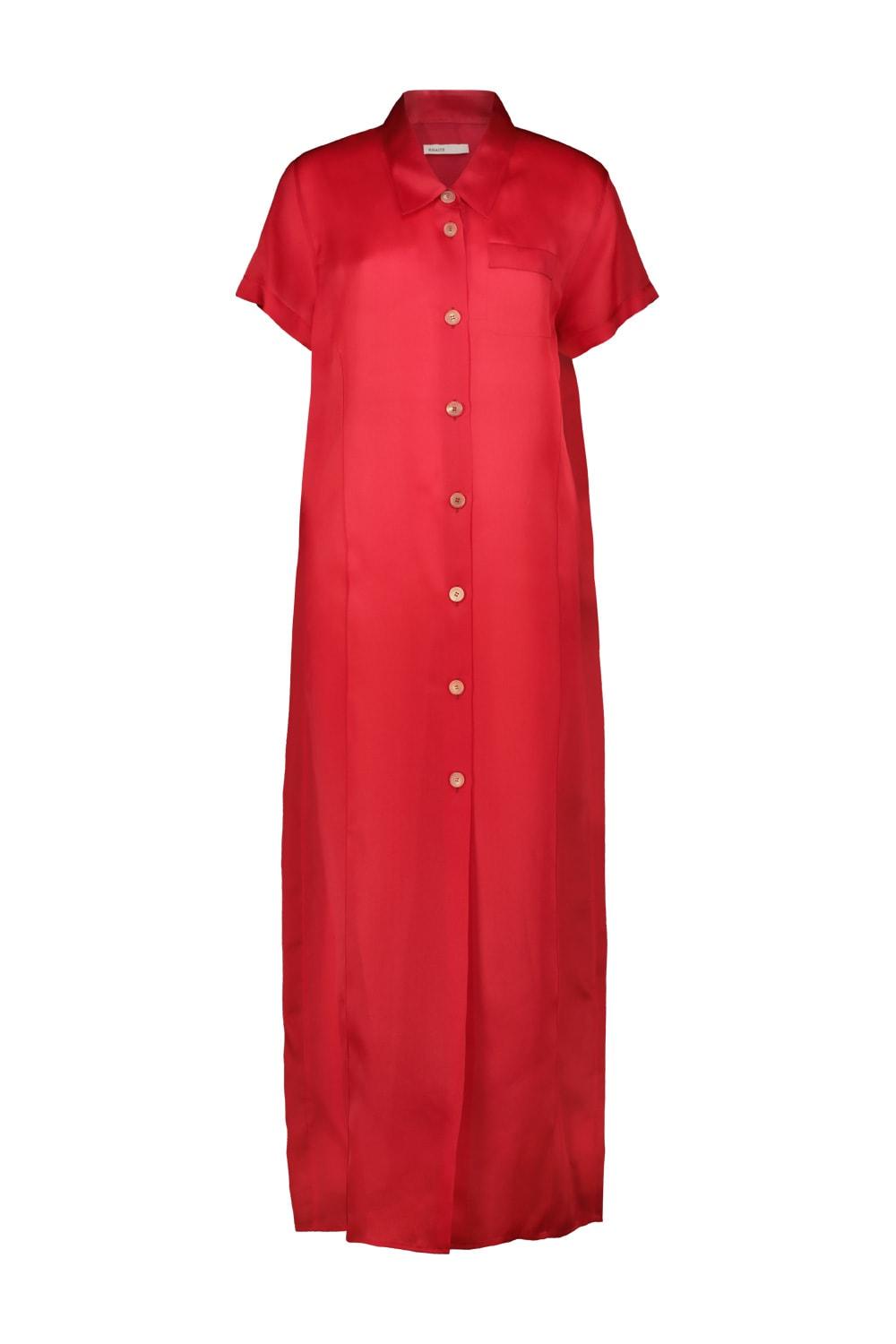 khaite effy shirtdress in organza