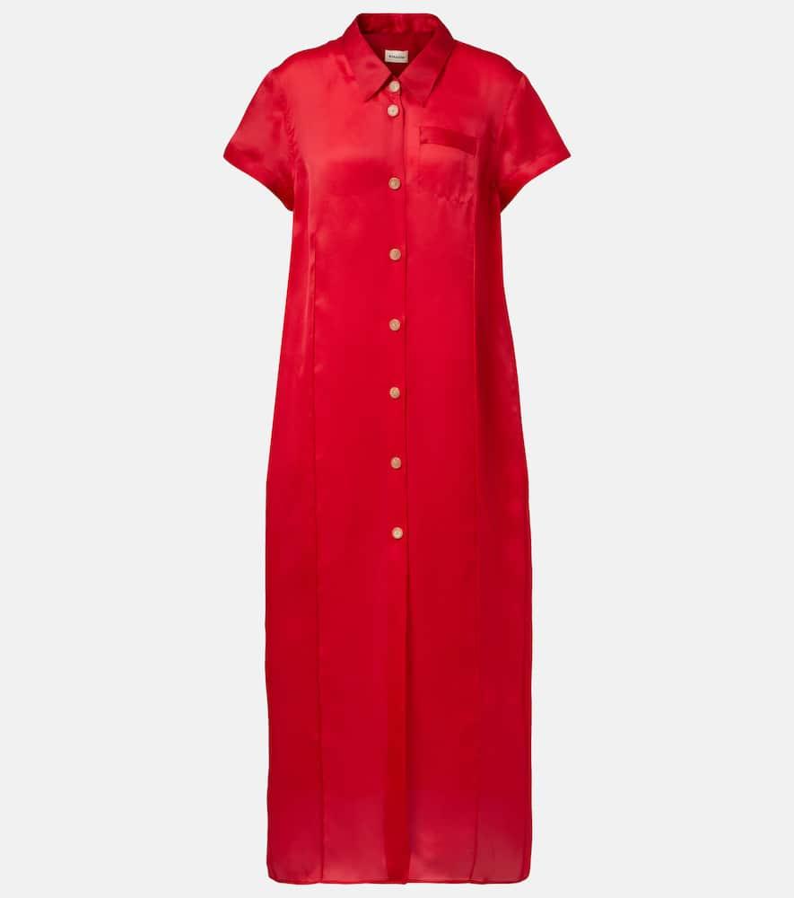 khaite effy silk and cotton organza maxi dress