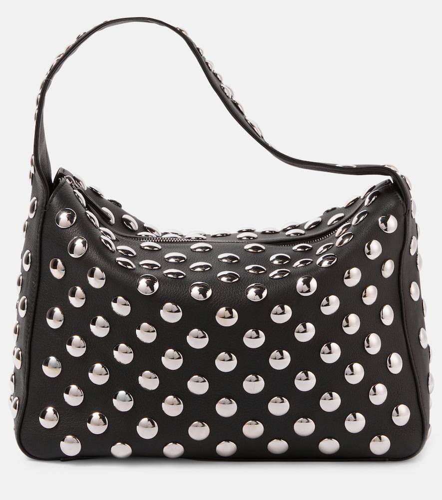 khaite elena small studded leather shoulder bag