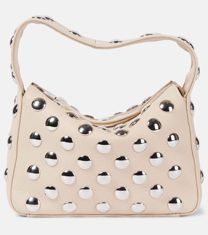 khaite elena small studded leather tote bag