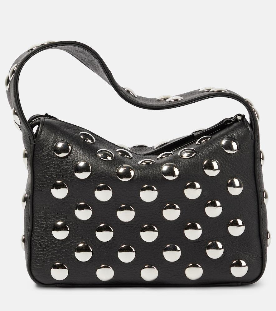 khaite elena studded leather shoulder bag