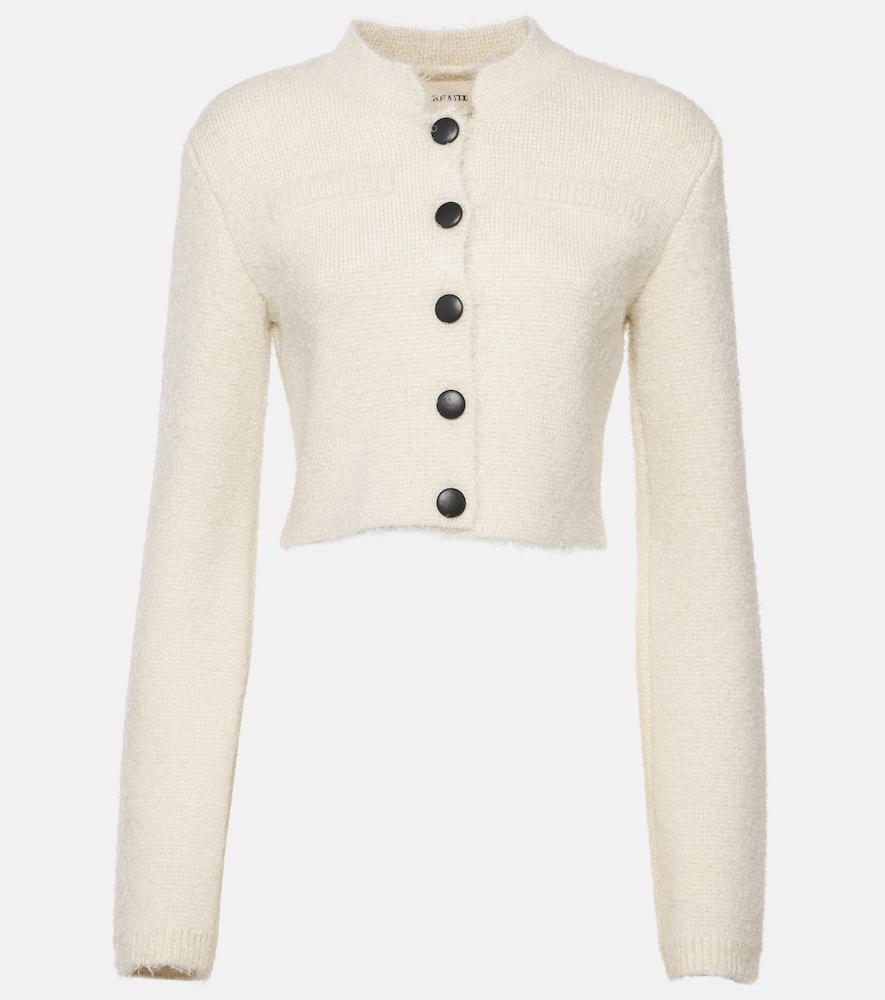 khaite ello cropped silk and cashmere jacket