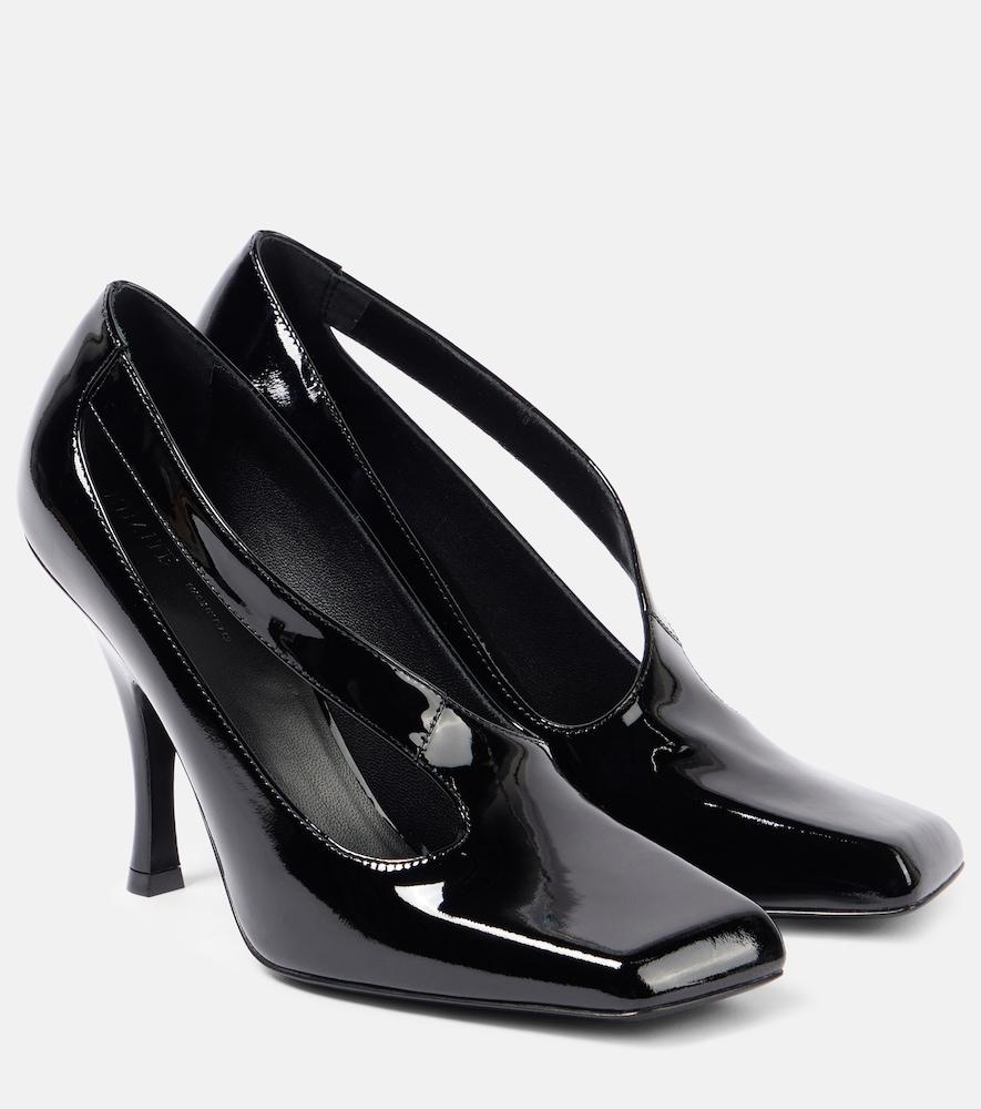 khaite eva 100 cutout patent leather pumps