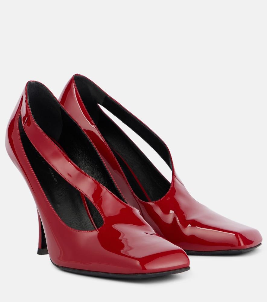 khaite eva 100 cutout patent leather pumps