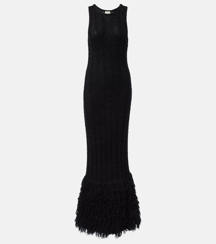 khaite fiore silk and cashmere maxi dress