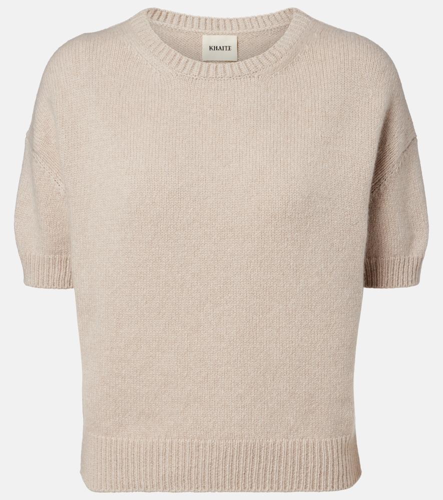 khaite golden cashmere sweater