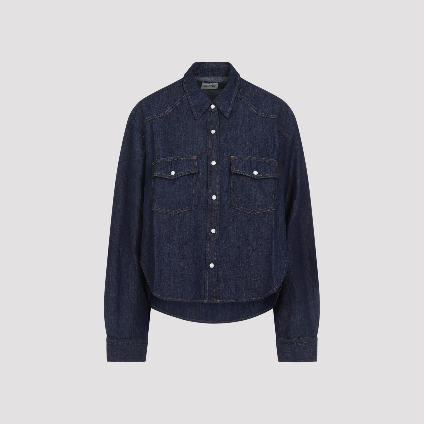 khaite grenon shirt blue cotton - women