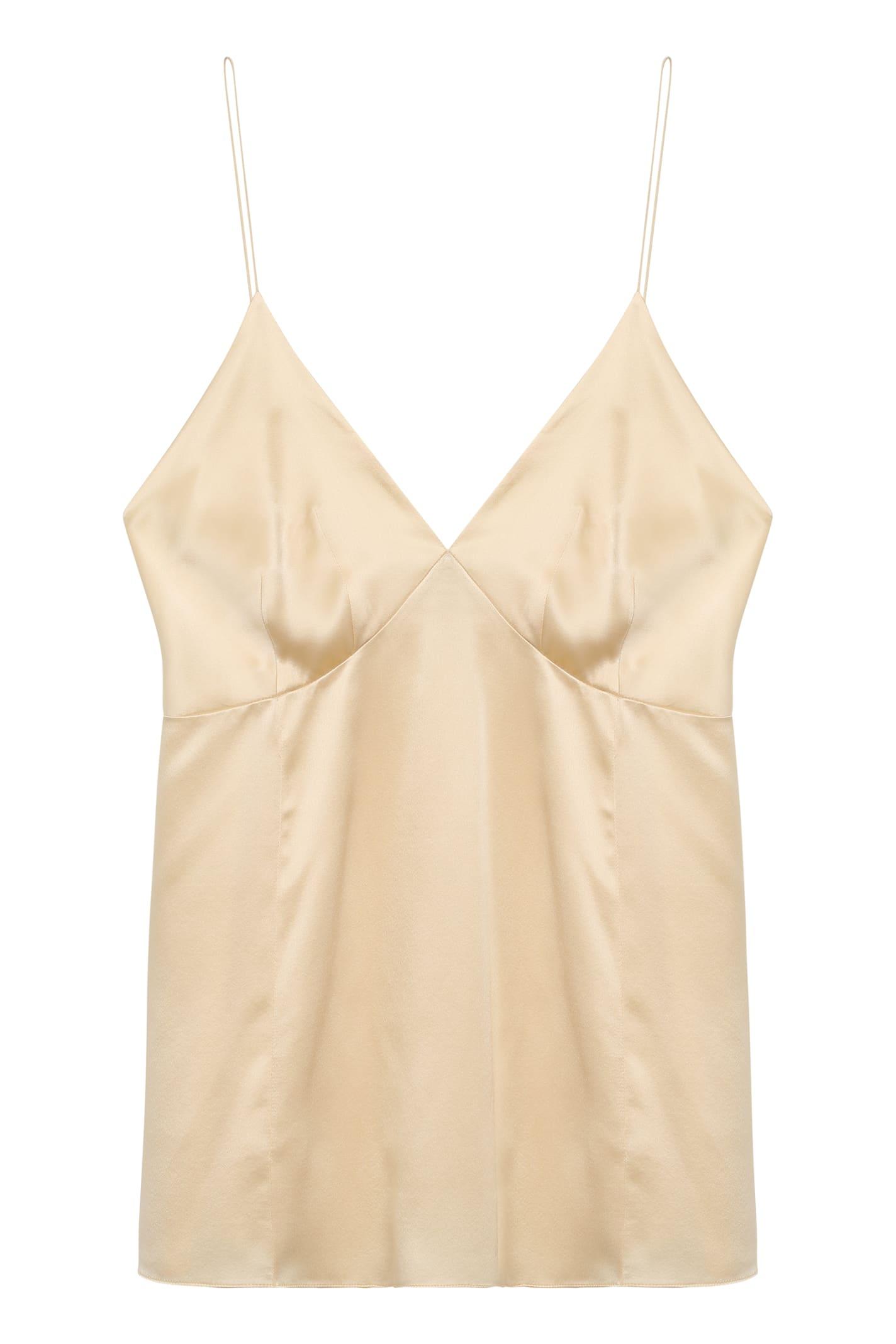 khaite grisella silk top