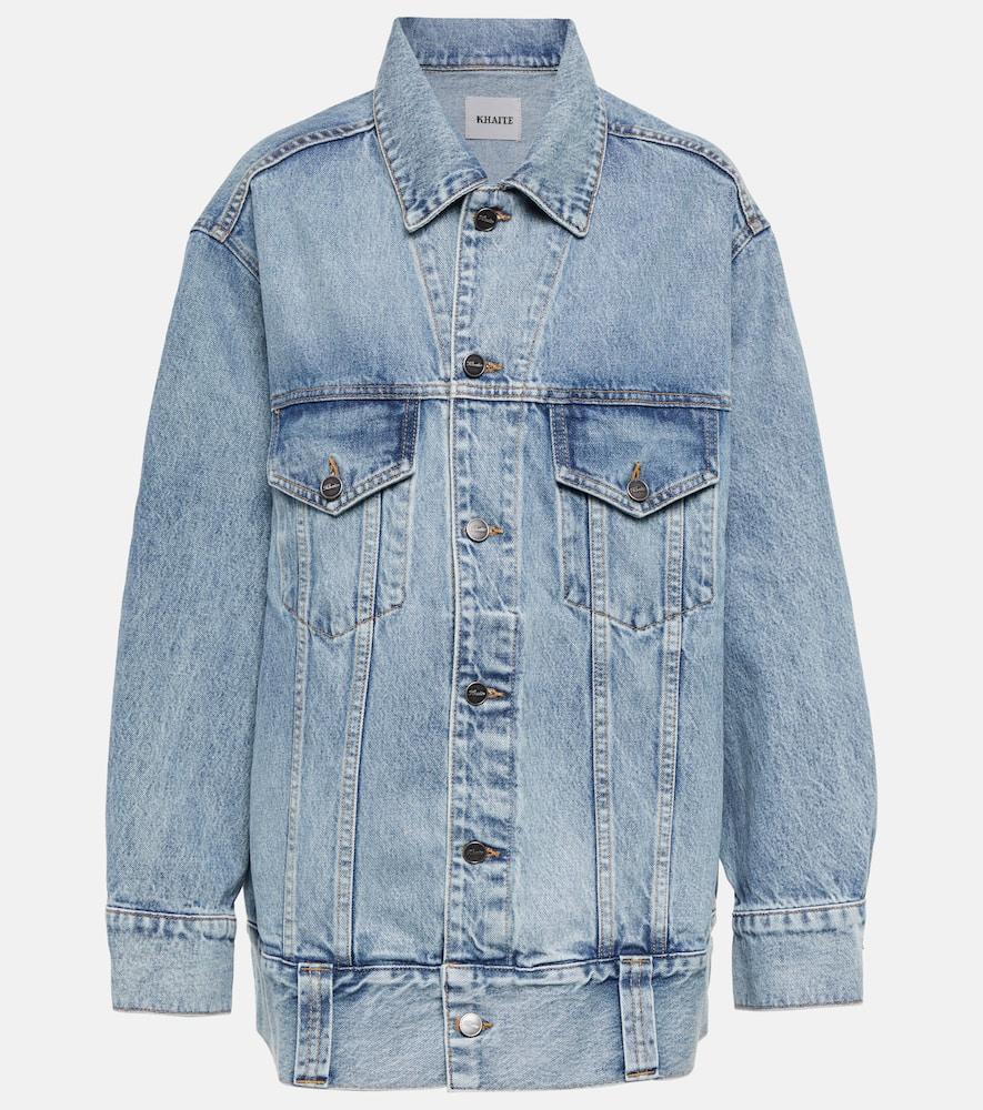 khaite grizzo denim jacket