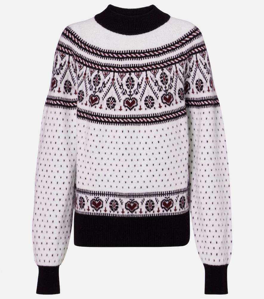 khaite guy fair isle cashmere sweater