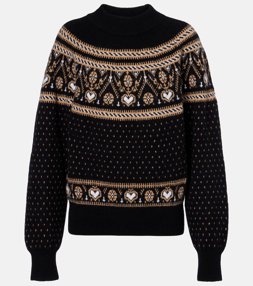khaite guy fair isle cashmere sweater