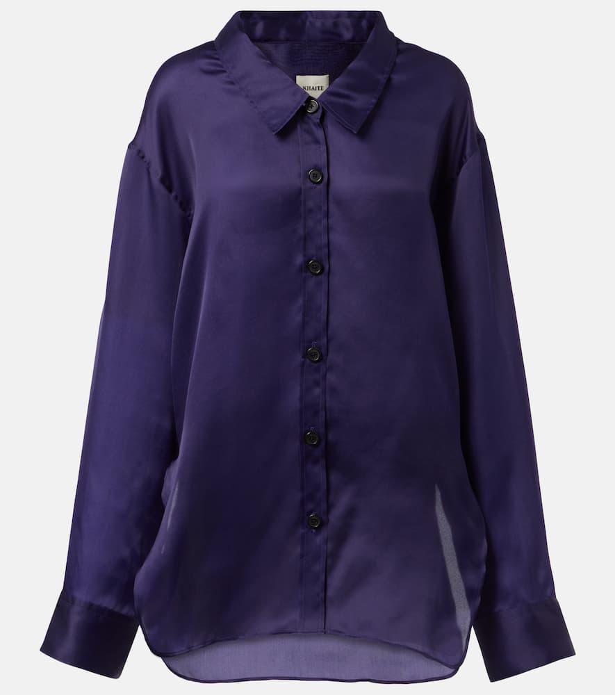 khaite herschel silk organza shirt