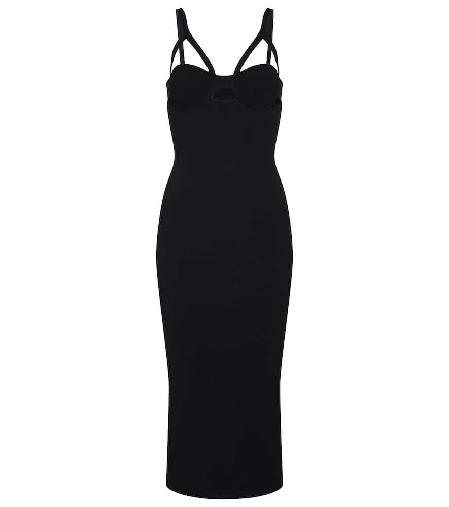 khaite honour cutout midi dress