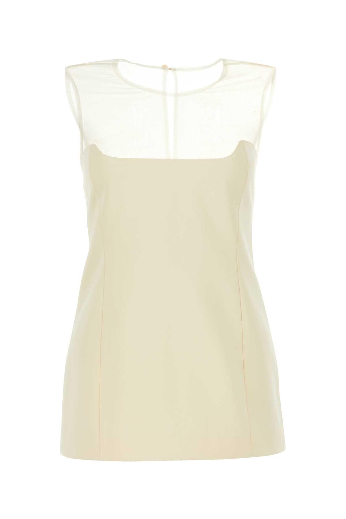 khaite ivory cotton blend top