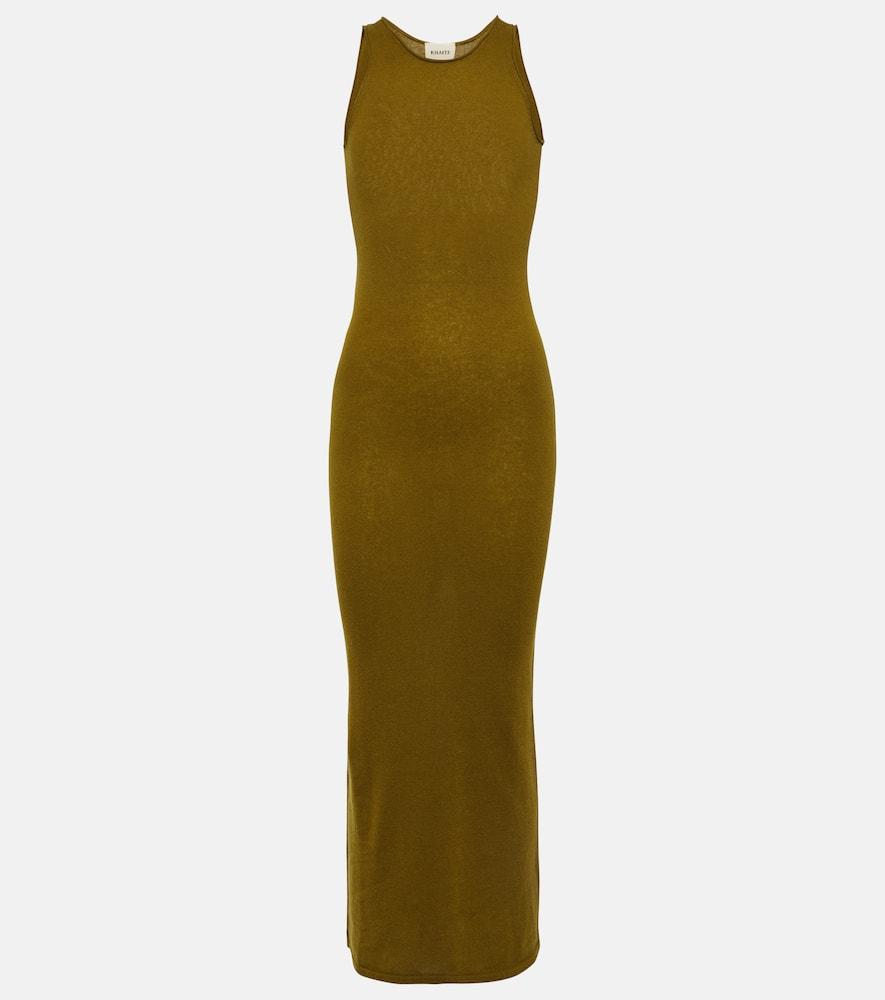 khaite jaime cashmere maxi dress
