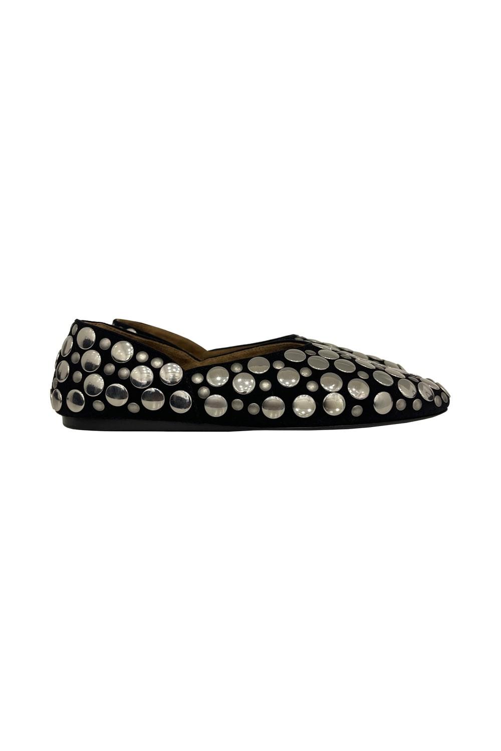 khaite jane flat with studs