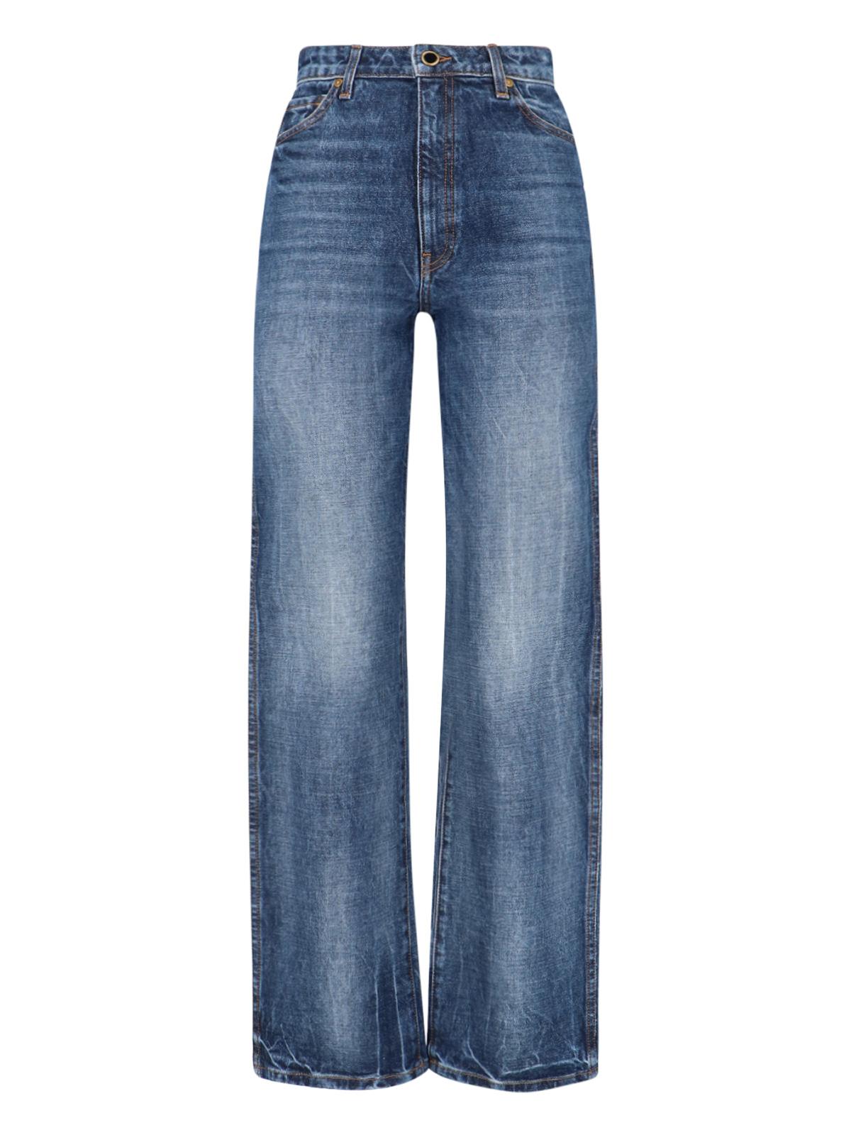 khaite jeans blue cotton ; elastane - women