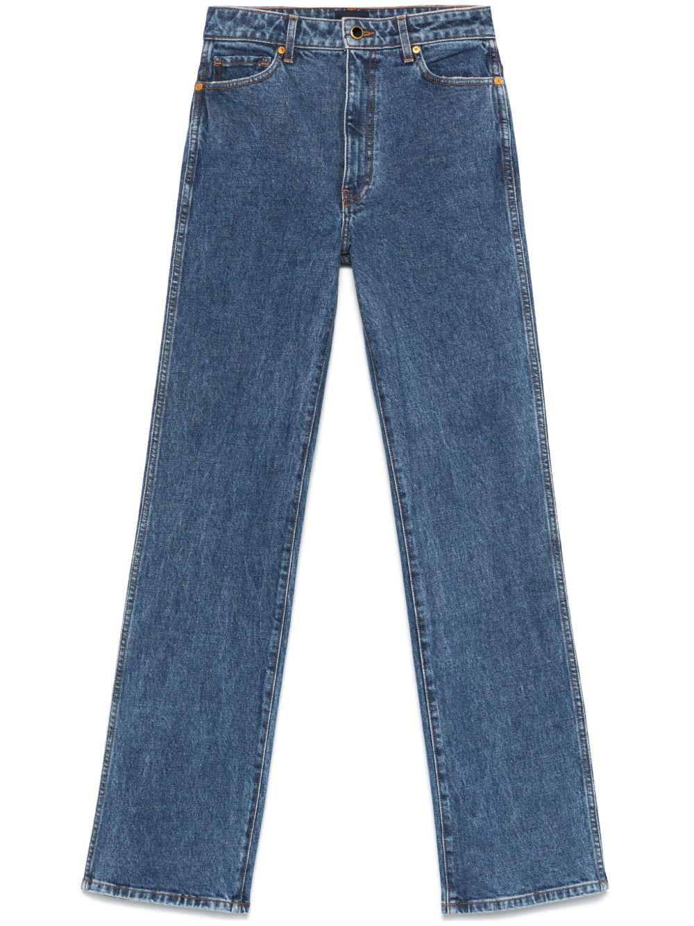 khaite jeans blue cotton elastane - women
