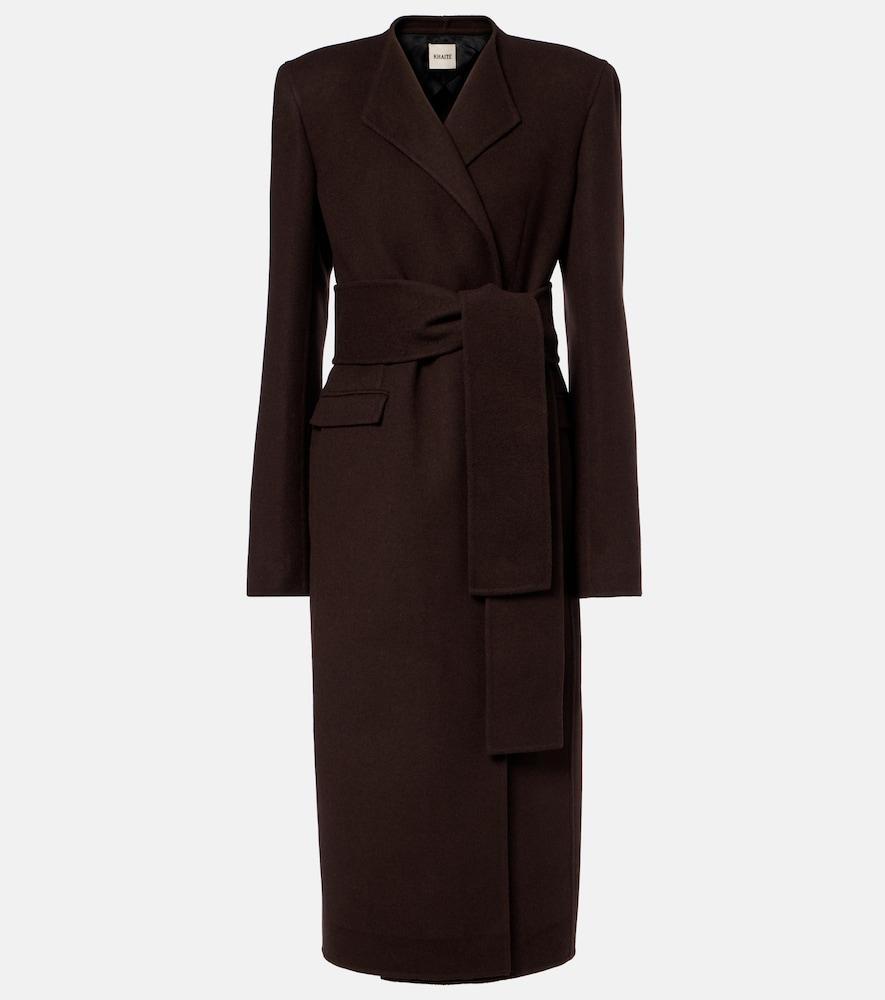 khaite jelson wool wrap coat