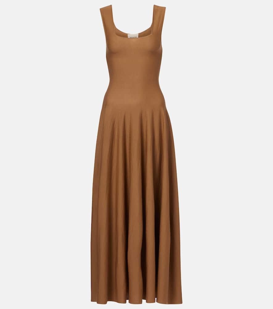 khaite jodie wool maxi dress