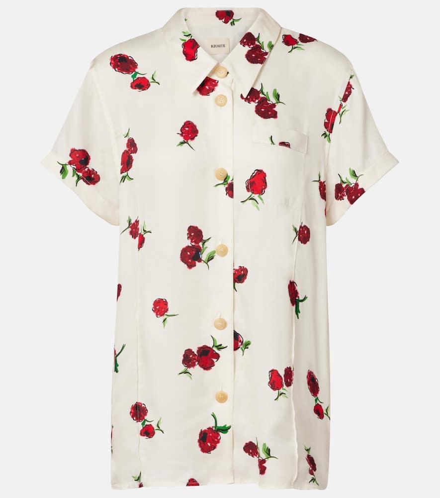 khaite keefe printed twill shirt