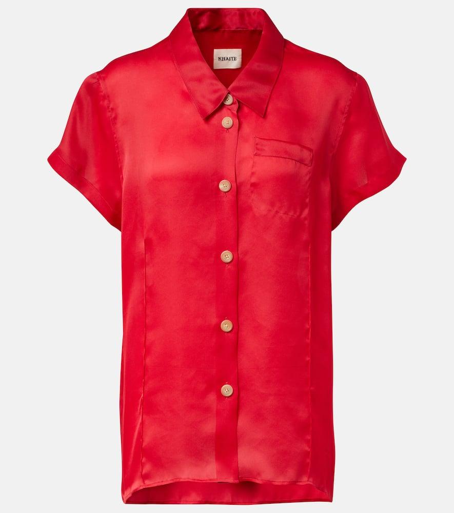 khaite keefe silk organza shirt